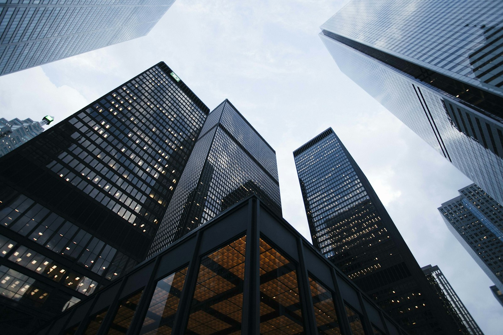 Glass office towers